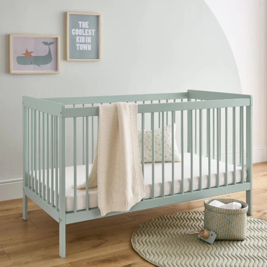 Interiors Chevron Down Icon Cottage Toys | Nola Cot Bed Sage Green