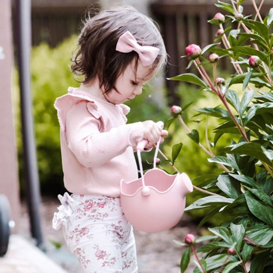 Toys Bigjigs Toys Gardening | Scrunch Watering Can Sage Green