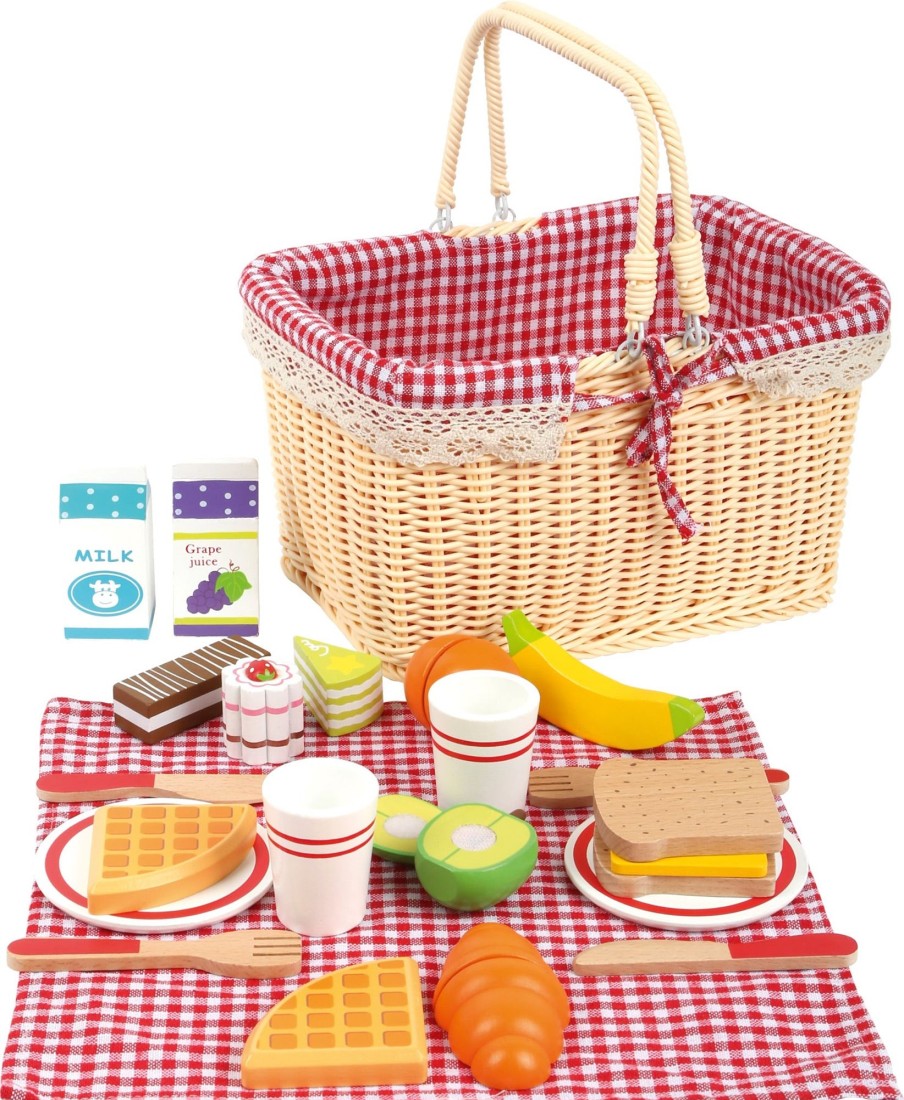 Toys Legler Role Play | Legler Breakfast Picnic Basket