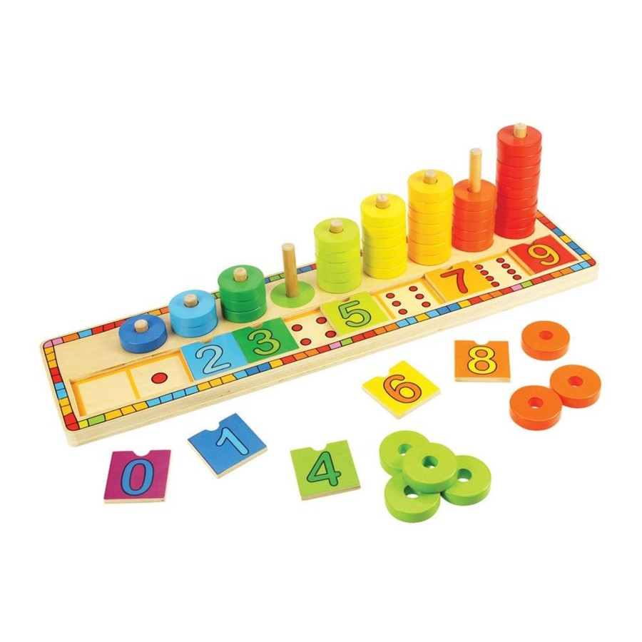 Toys Bigjigs Toys Games & Books | Bigjigs Learn To Count Wooden Toy