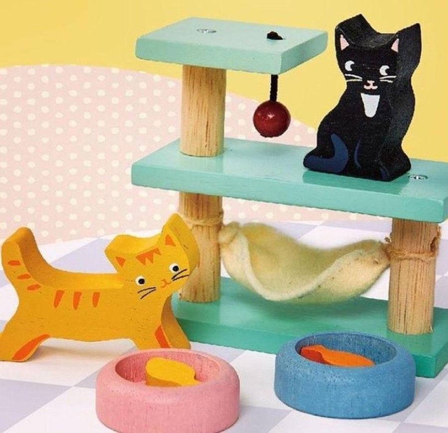 Toys Tender Leaf Toys Dolls House Dolls And Accessories | Tender Leaf Toys Pet Cat Set