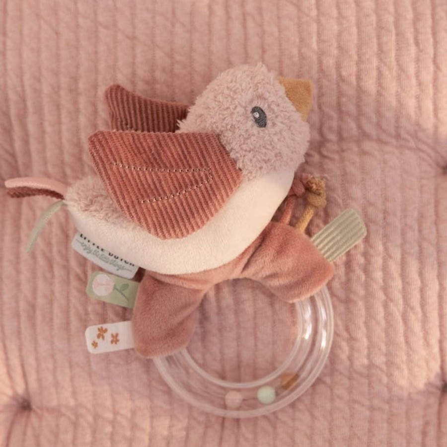 Toys Little Dutch Gifts Under £25 | Little Dutch Bird Ring Rattle Flowers & Butterflies