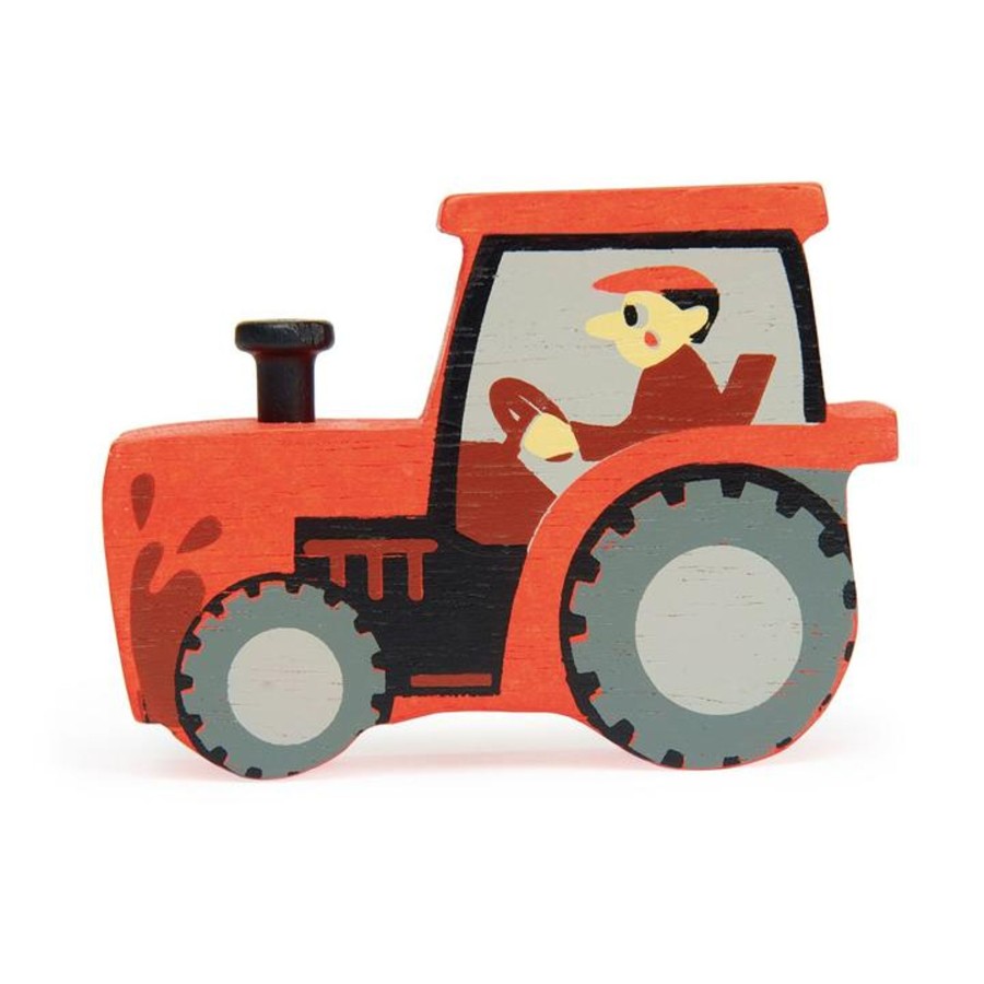 Toys Tender Leaf Toys Fire Engines And Tractors | Tender Leaf Toys Wooden Tractor