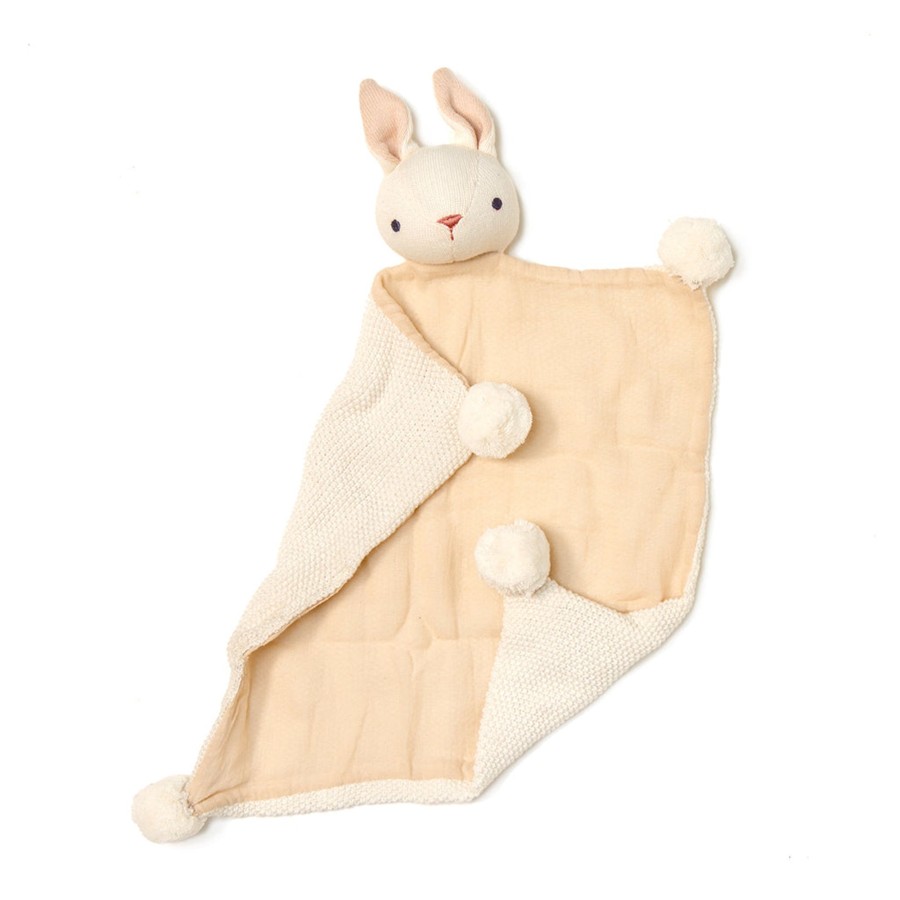 Toys Tender Leaf Toys Comforters And Teddies | Threadbear Designs Cream Bunny Comforter