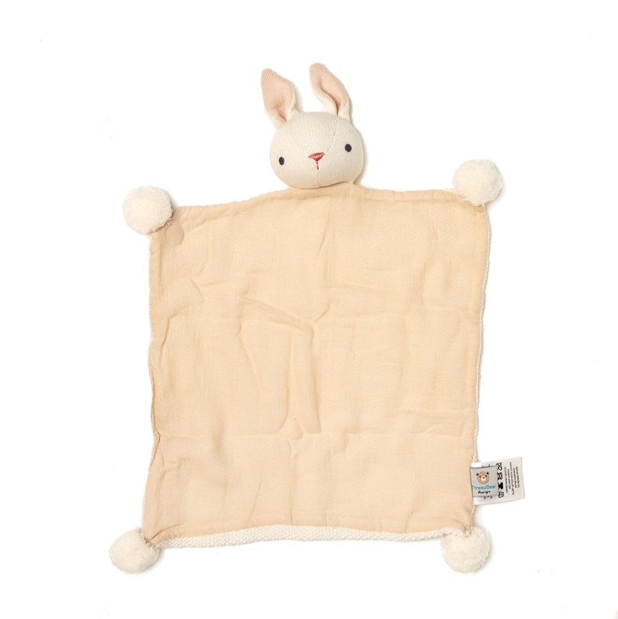 Toys Tender Leaf Toys Comforters And Teddies | Threadbear Designs Cream Bunny Comforter