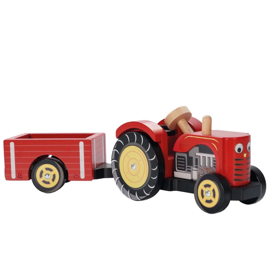 Toys Le Toy Van Fire Engines And Tractors | Le Toy Van Red Wooden Tractor