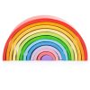 Toys Bigjigs Toys Pre-School | Bigjigs Large Wooden Stacking Rainbow