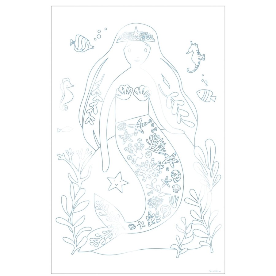 Toys Meri Meri Pre-School | Meri Meri Mermaid Colouring Posters