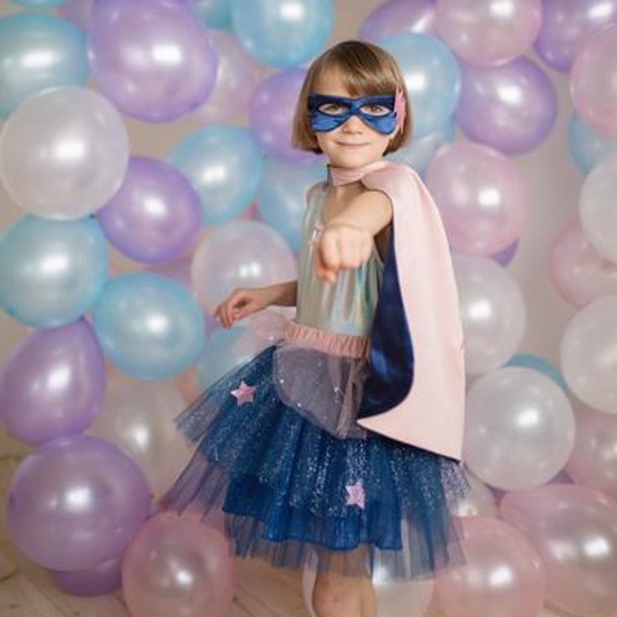 Toys Great pretenders Role Play | Great Pretenders Super Duper Tutu/Cape/Mask - Pink & Navy