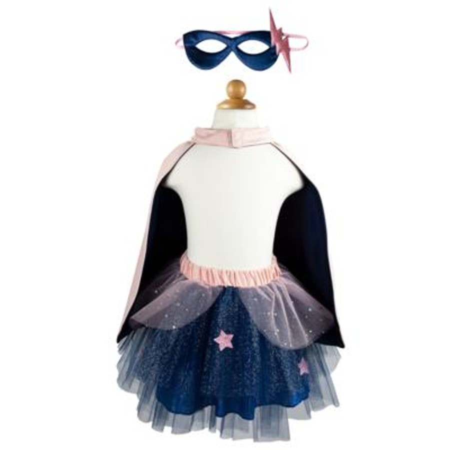 Toys Great pretenders Role Play | Great Pretenders Super Duper Tutu/Cape/Mask - Pink & Navy