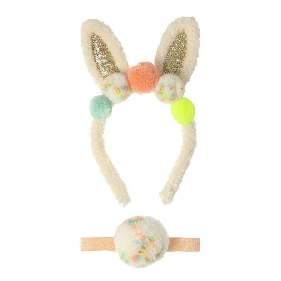 Toys Meri Meri Role Play | Meri Meri Pom Pom Bunny Ear Dressing Up Set