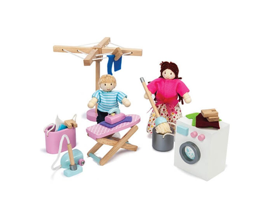 Toys Le Toy Van Wooden Dolls House Furniture | Le Toy Van Daisylane Laundry Set