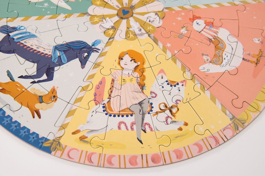 Toys Moulin Roty Puzzles | Moulin Roty Carousel Puzzle