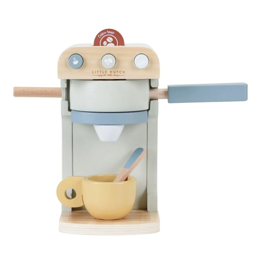 Toys Little Dutch Wooden Play Food | Little Dutch Wooden Coffee Machine