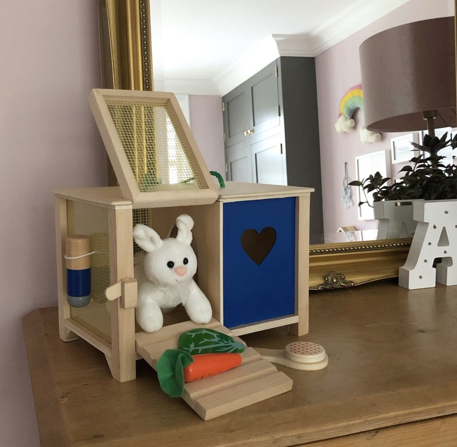 Toys Legler Role Play | Legler Wooden Bunny And Hutch Play Set