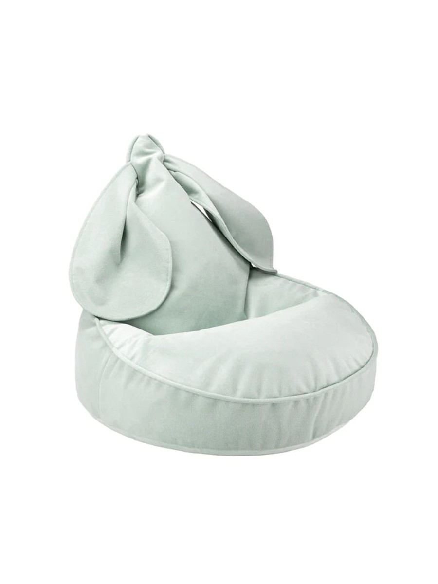 Interiors Chevron Down Icon Wigiwama | Wigiwama Velvet Misty Green Bunny Beanbag