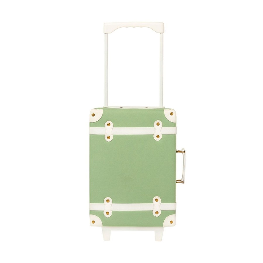 Accessories Chevron Down Icon Olli Ella | Olli Ella See-Ya Suitcase Sage