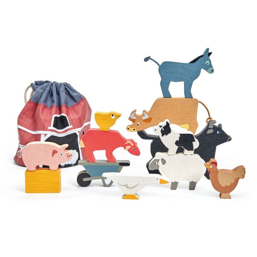 Toys Tender Leaf Toys Gifts Under £25 | Tender Leaf Toys Stacking Farmyard Animals