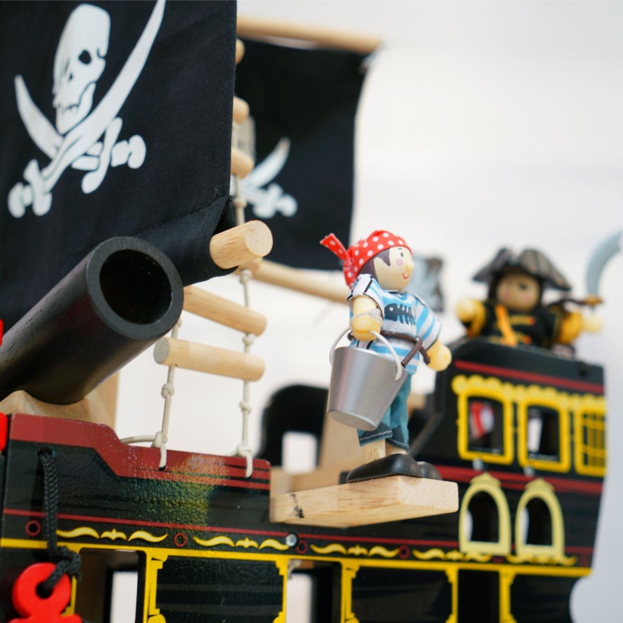 Toys Le Toy Van Pirates, Castles And Farms | Le Toy Van Barborossa Wooden Pirate Ship