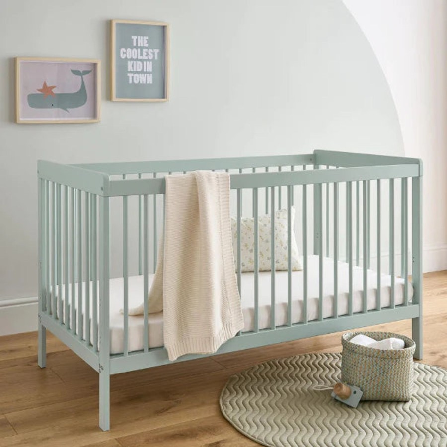 Interiors Chevron Down Icon Cottage Toys | Nola Cot Bed Sage Green