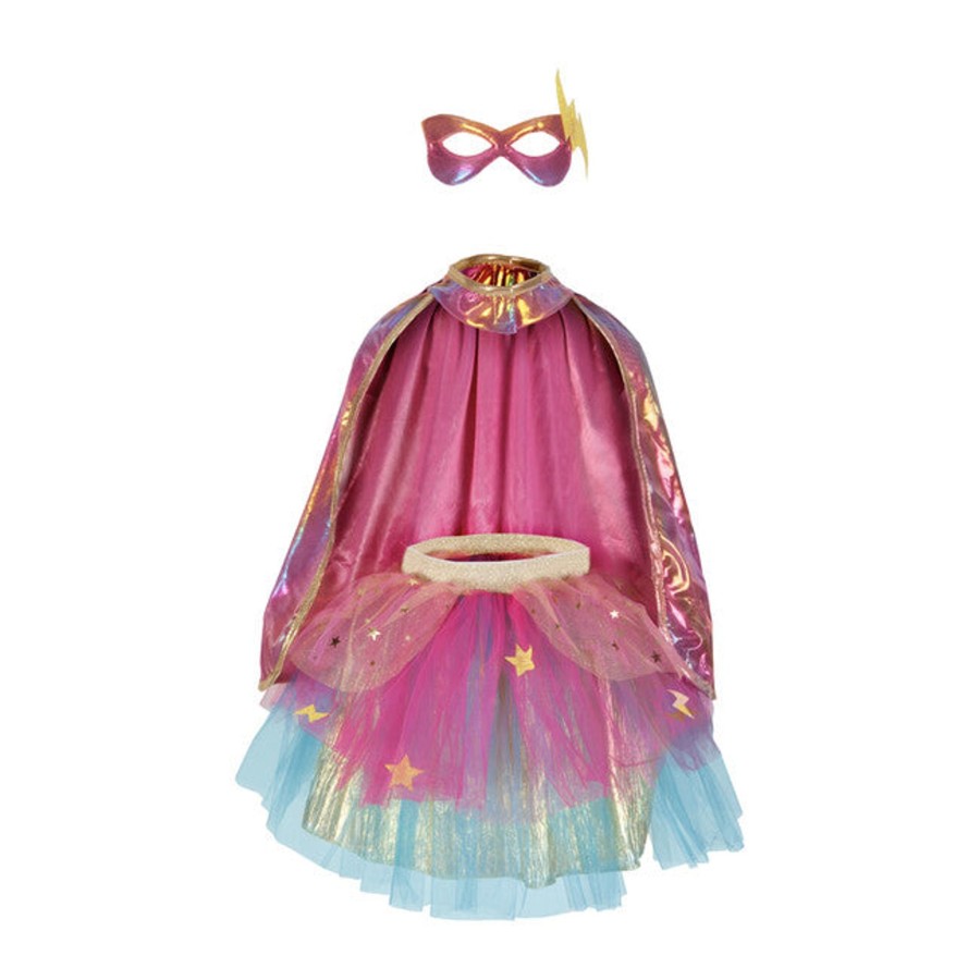 Toys Great pretenders Role Play | Great Pretenders Super Duper Tutu/Cape/Mask - Pink & Gold