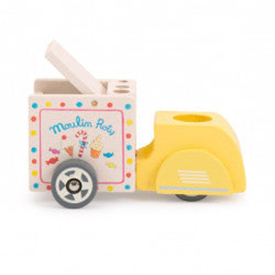 Toys Moulin Roty Cars And Trucks | Moulin Roty Ice Cream Delivery Cart