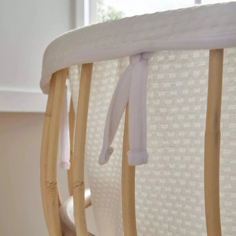 Interiors Chevron Down Icon Cottage Toys | Aria Rattan Crib Natural