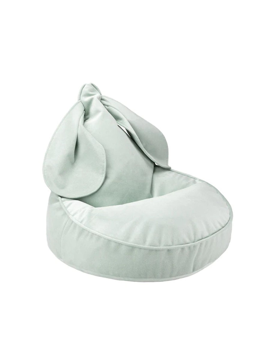 Interiors Chevron Down Icon Wigiwama | Wigiwama Velvet Misty Green Bunny Beanbag