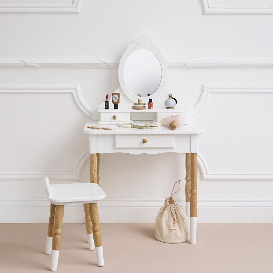 Accessories Chevron Down Icon Le Toy Van | Le Toy Van Vanity Table And Wood Stool