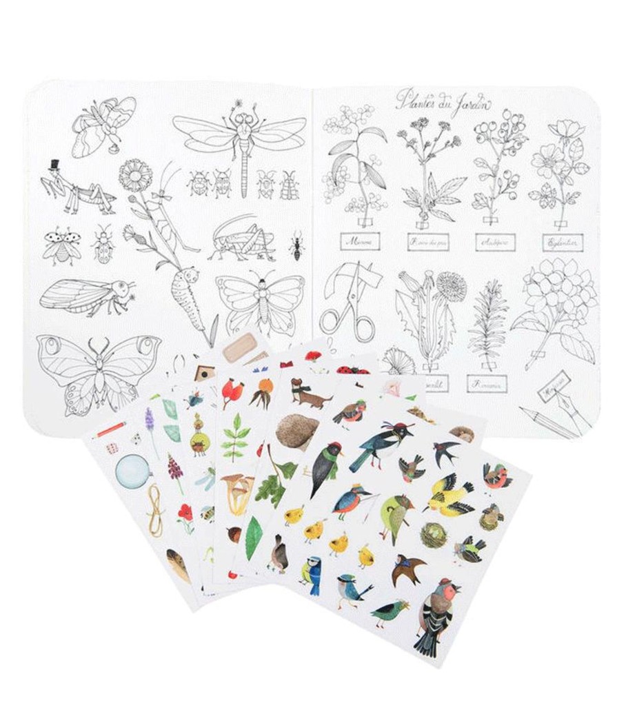 Toys Moulin Roty Gardening | Moulin Roty Botanist Colouring And Sticker Book