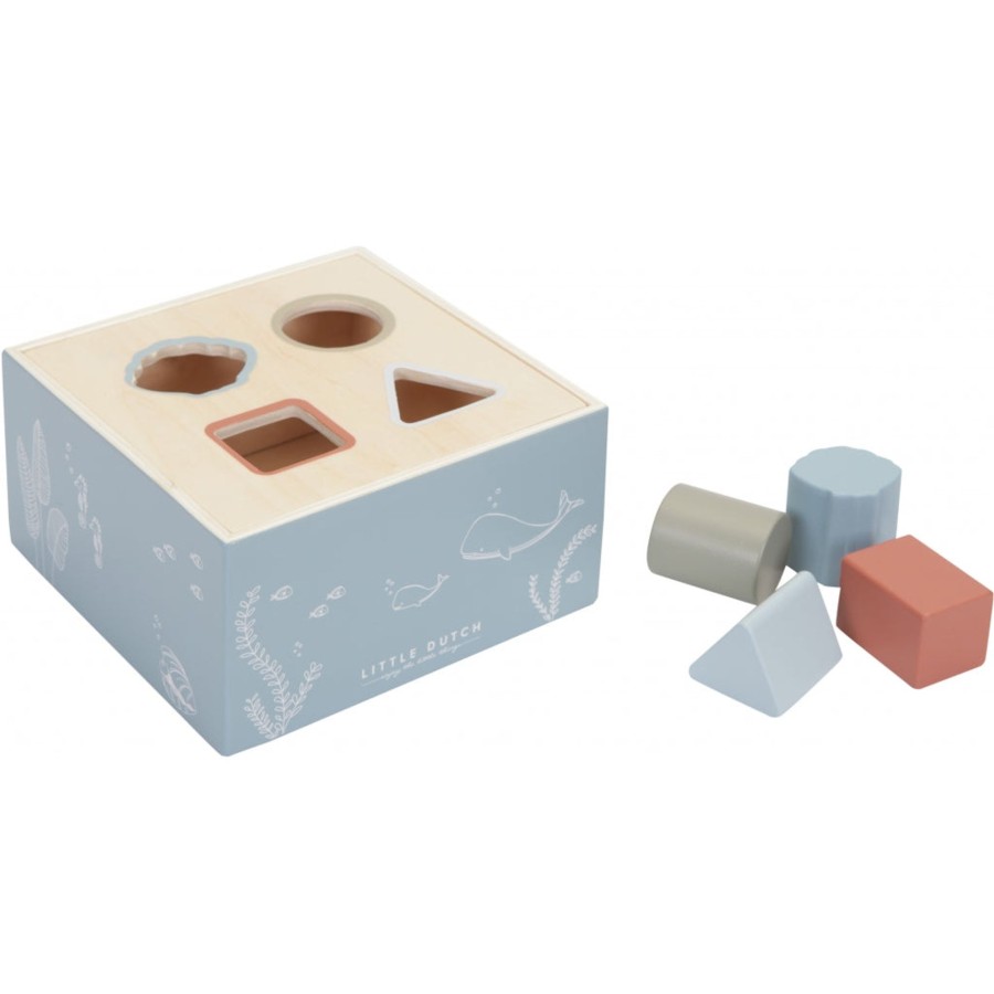 Toys Little Dutch Gifts Under £25 | Little Dutch Wooden Shape Sorter Ocean Blue