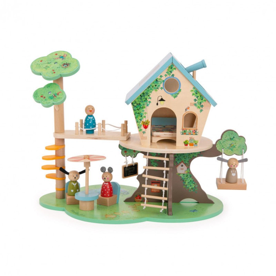 Toys Moulin Roty Role Play | Moulin Roty Tree House And Furniture