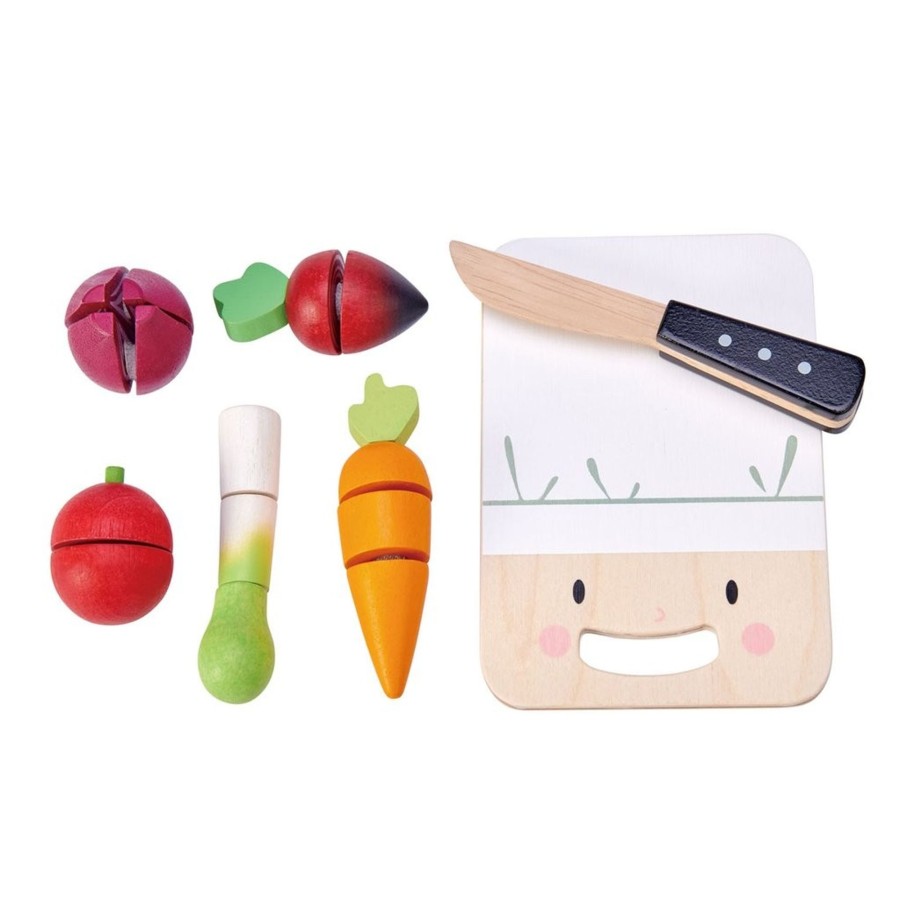 Toys Tender Leaf Toys Wooden Play Food | Tender Leaf Toys Mini Chef Chopping Board