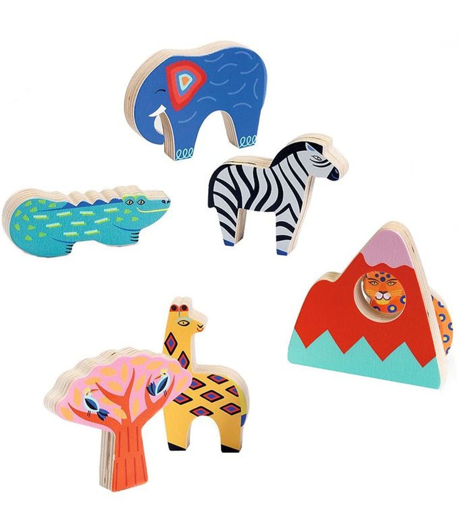 Toys Djeco Puzzles | Djeco Wooden Puzzle Savanna