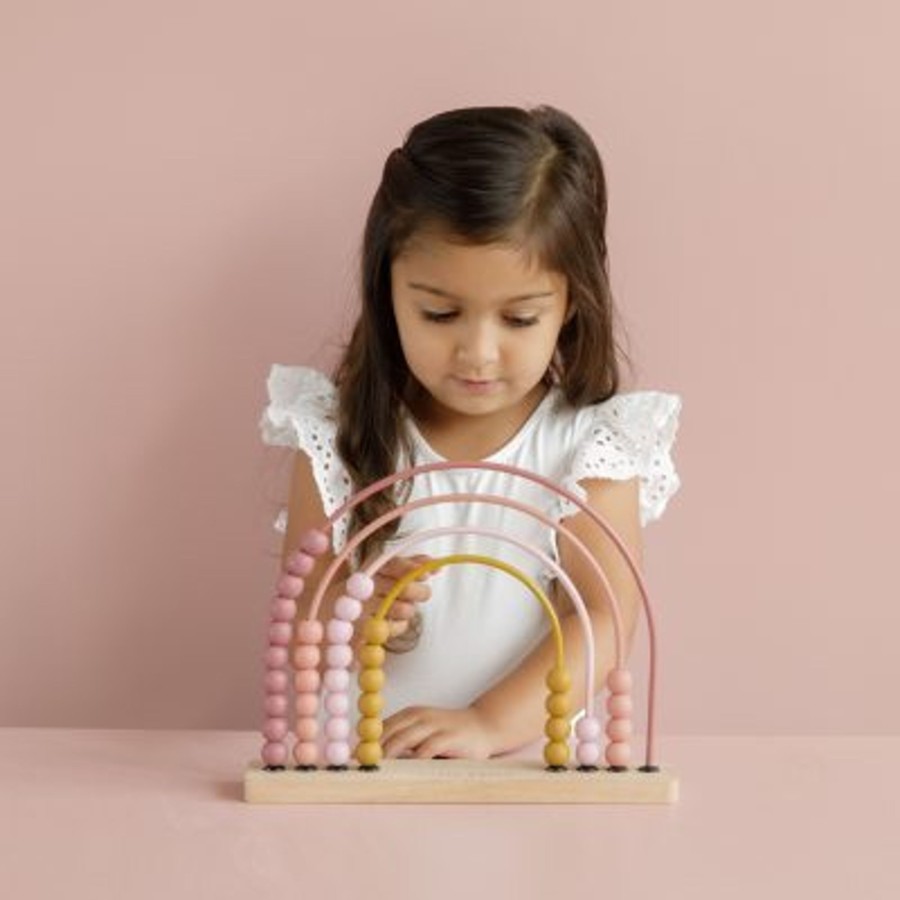 Toys Little Dutch Pre-School | Little Dutch Rainbow Abacus Pink