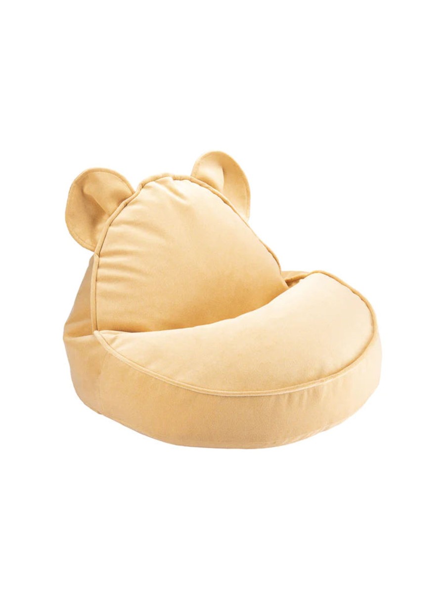 Interiors Chevron Down Icon Wigiwama | Wigiwama Velvet Salted Caramel Bear Beanbag