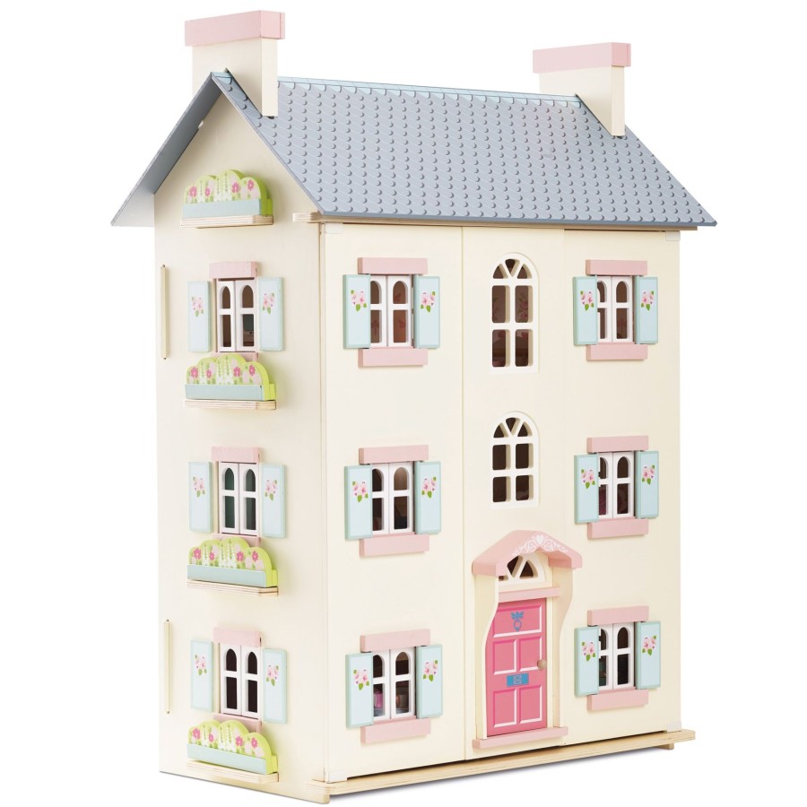 Toys Le Toy Van Wooden Dolls Houses | New Look Cherry Tree Hall + Furniture - Bundle