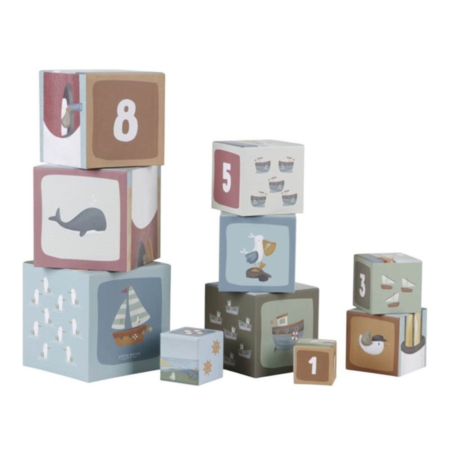 Toys Little Dutch Pre-School | Little Dutch Sailors Bay Stacking Blocks