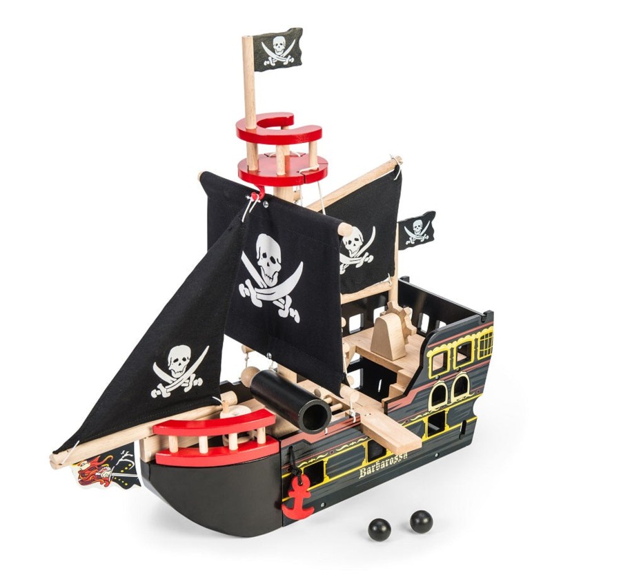 Toys Le Toy Van Pirates | Le Toy Van Barborossa Wooden Pirate Ship