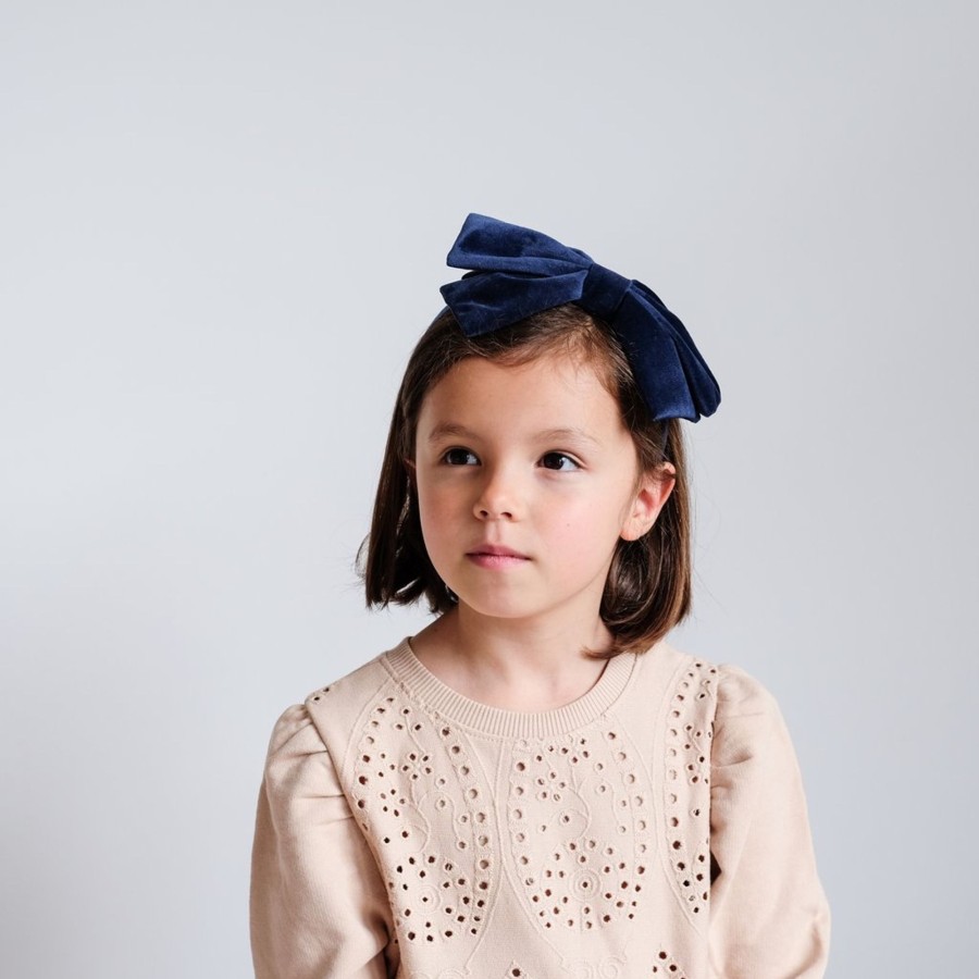 Accessories Chevron Down Icon Mimi & Lula | Mimi & Lula Oversized Velvet Bow Headband