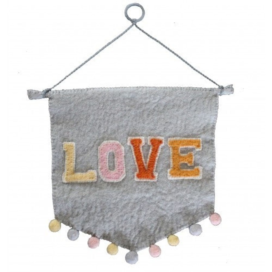 Interiors Chevron Down Icon Fiona Walker | Fiona Walker Pastel Love Wall Pennant