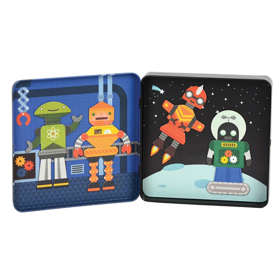 Toys Petit Collage Puzzles | Petit Collage Magnetic Play Set Robot Remix