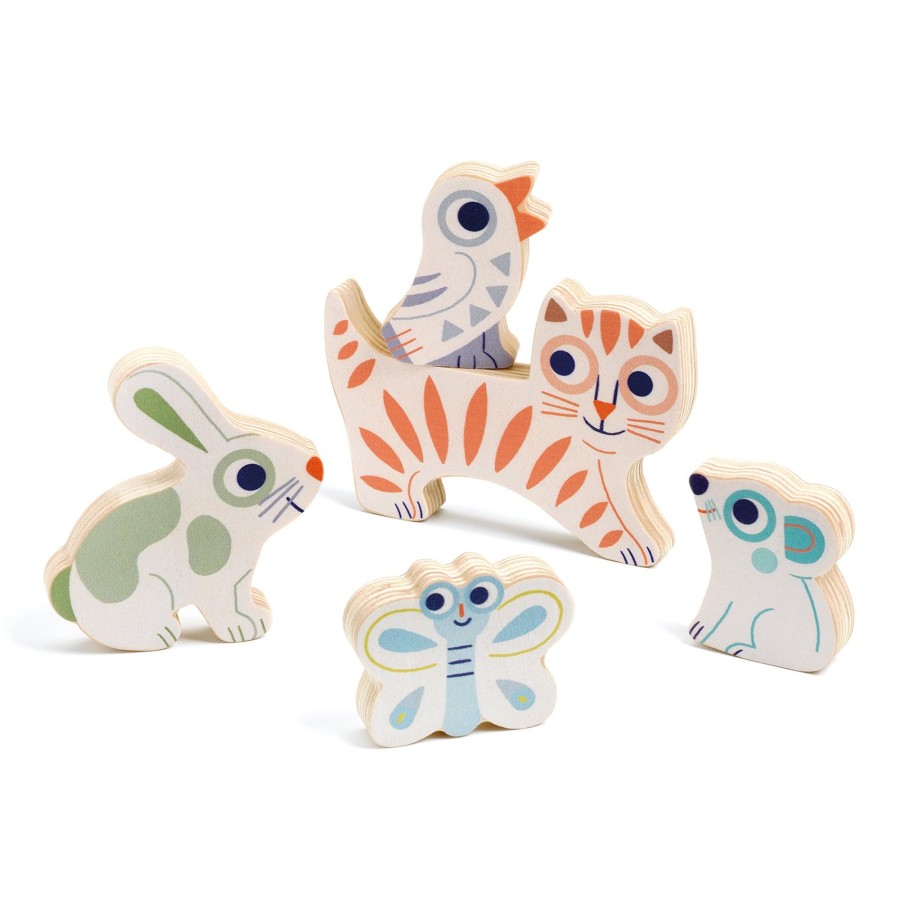 Toys Djeco Puzzles | Djeco Wooden Baby Animals Puzzle