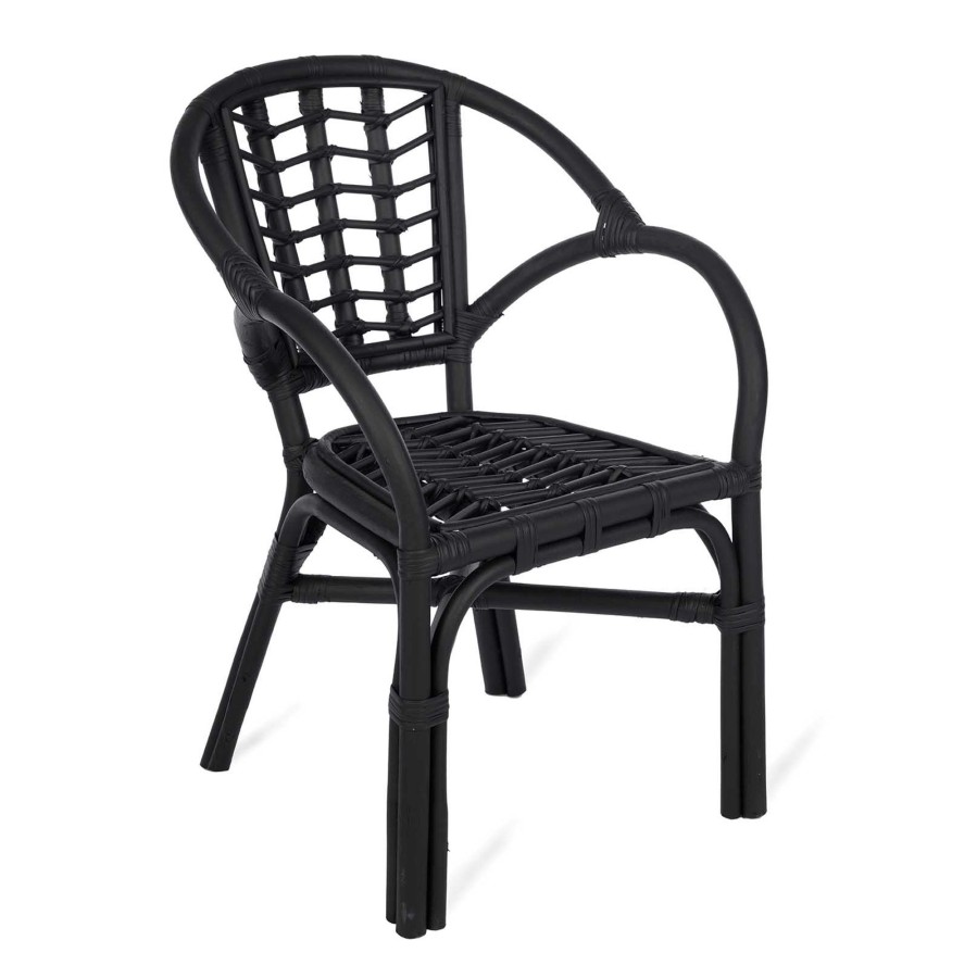 Toys Kids Depot Furniture And Play | Kids Depot Ayo Kids Rattan Chair Black