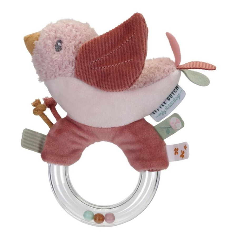 Toys Little Dutch Gifts Under £25 | Little Dutch Bird Ring Rattle Flowers & Butterflies