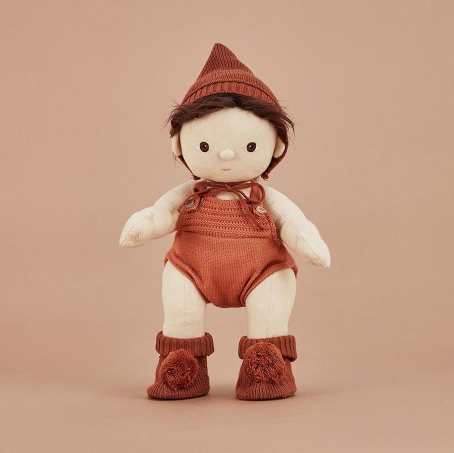 Toys Olli Ella Dolls | Olli Ella Dinkum Doll Knit Set Umber