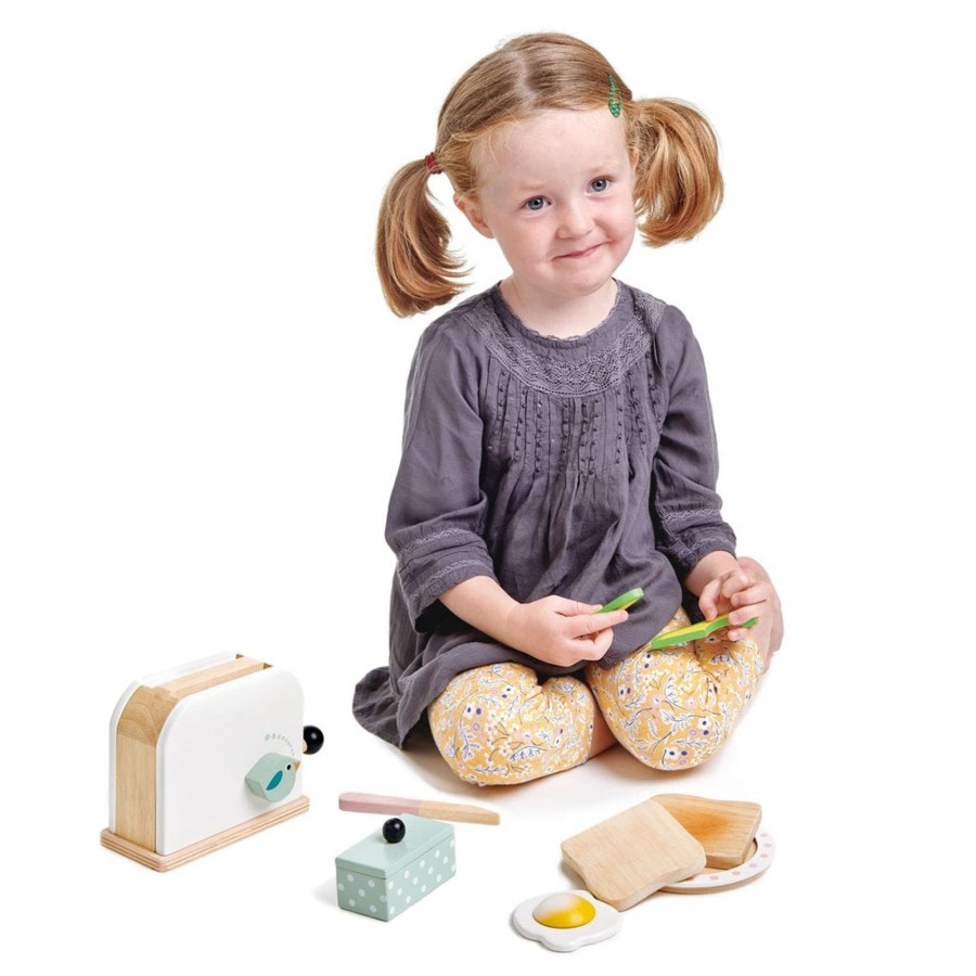 Toys Tender Leaf Toys Pots, Pans & Kitchen Equipment | Tender Leaf Toys Breakfast Toaster Set