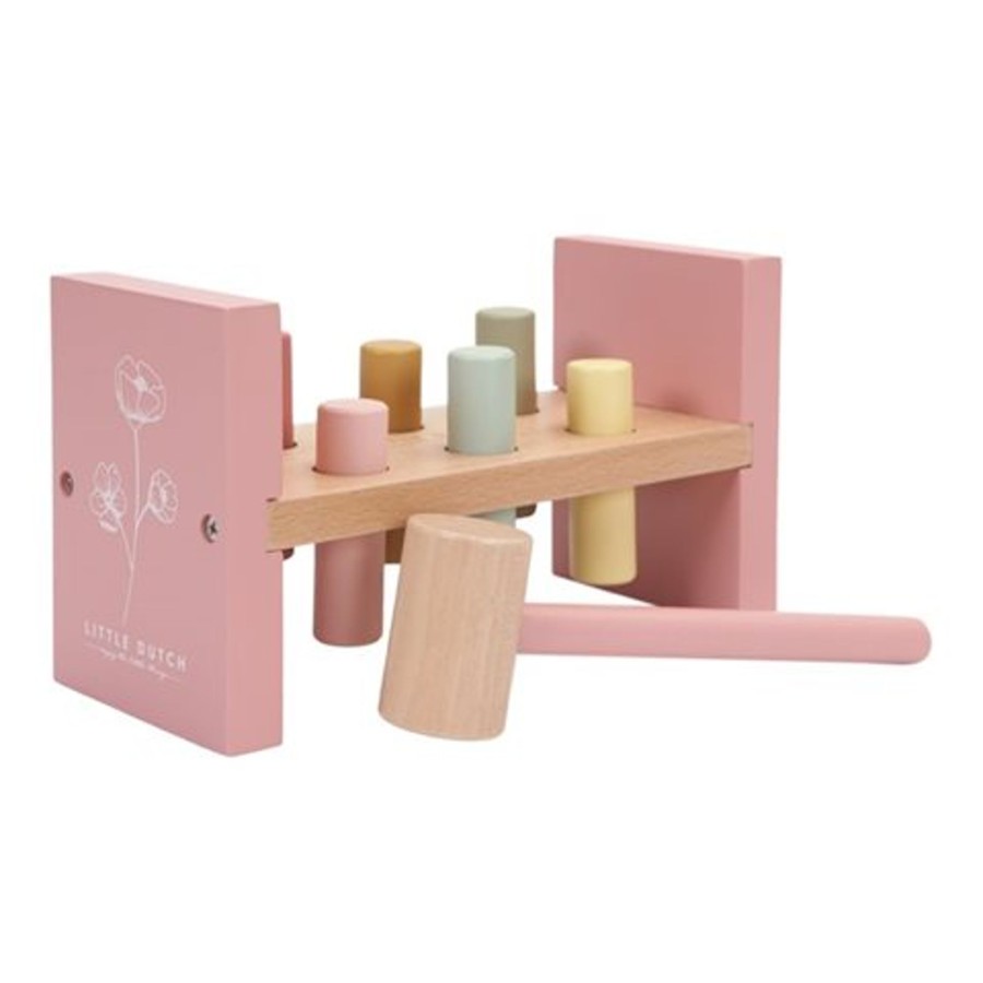 Toys Little Dutch Blocks And Stacking | Little Dutch Pounding Bench Flowers