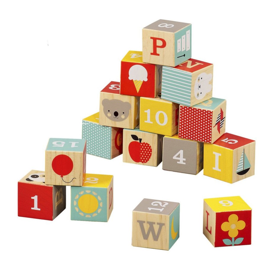 Toys Petit Collage Gifts Under £25 | Petit Collage Abc Wooden Blocks