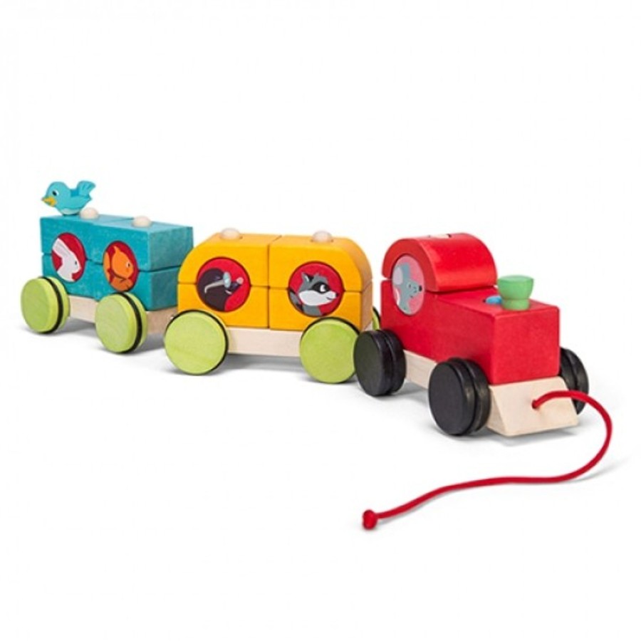 Toys Le Toy Van Puzzles And Blocks | Le Toy Van Petilou Stacking Train Woodland Express